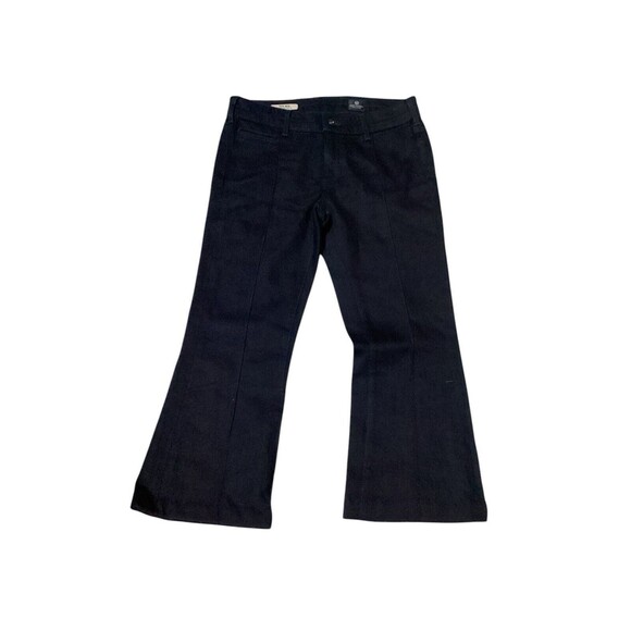 Adriano Goldschmied The Mia Pintuck Flare Dark Wash Jeans HEMMED Cropped 26 - Picture 1 of 10